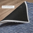 thumbnail image 6 of Addison Rugs Dream Shag Premium Machine Washable Transitional Stripes Navy Rectangle Rug, 5' x 7'6", 6 of 8