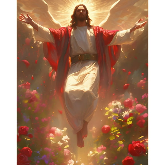Paint by Numbers Kit for Adults-Religious Jesus- Beginner DIY Color by Number Set on Canvas Acrylic Oil Paintings Crafts, Gifts, Home Wall Decor (12 X 16 inches)-