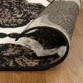 thumbnail image 4 of HomeRoots 487165 8 ft. Chocolate Quatrefoil Power Loom Distressed Stain Resistant Runner Area Rug, 4 of 5