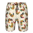 thumbnail image 3 of Salouo Boho Chicken Pattern Swim Trunks for Men,Men's Hawaiian Bathing Suit Swimsuits Quick Dry Swimming Board Shorts Beach Shorts with Pockets-Medium, 3 of 6