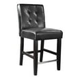 thumbnail image 2 of Home Square 25" Counter Barstool in Black Bonded Leather - Set of 3, 2 of 6