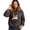 Dark Gray, variant on Flannel Cat Dog Pet Pouch Hoodie for Women, Pullover Sweatshirt with Front Carrier Pocket and Drawstring Hood