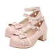 thumbnail image 3 of Lolita Shoes Pink Bow-Knot Round-Toe Shoes for Female 1Pair, 3 of 3