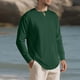 thumbnail image 1 of pstuiky Camisas de manga larga abrigadas para hombre, Camiseta deportiva informal de manga larga con botones y cuello redondo para hombre, color liso Tops casuales para hombres xl, 1 of 9