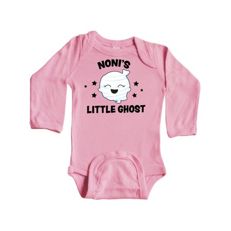 

Inktastic Cute Noni s Little Ghost with Stars Gift Baby Girl Long Sleeve Bodysuit