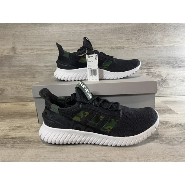 Ad-id-as Kaptir 2.0 Running Shoes Black Green Camo Mens Size 10 GX4244 BRAND NEW