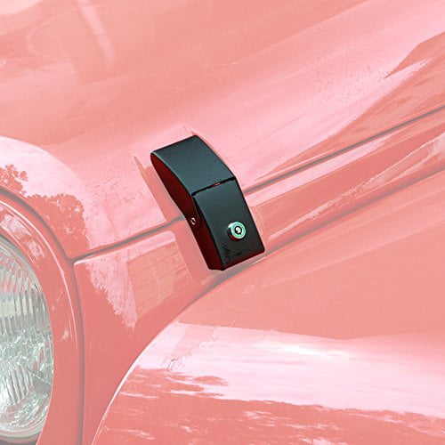Steel Hood Latches Lock for Jeep Wrangler 2007-2018 JK JKU JL Unlimited Rubicon Sahara X Off Road Sport Exterior Accessories, Easy To Install, Durable and Style Design