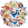 thumbnail image 2 of 35pcs Funny Animal Stickers Cute Kids Stickers Food PVC Stickers for Laptops Notebooks Phones, 2 of 9