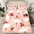 thumbnail image 2 of Erosebridal Ballet Dancer Sheet Set Queen, Cute Princess Bedding Sets Queen Size, Musical Note Reversible Queen Sheet Sets, Microfiber Room Decor, 4 Pieces, 2 of 7