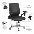 thumbnail image 3 of Office in an Hour Mid Back Leather Desk Chair in Brown - Bonded Leather, 3 of 7