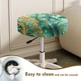 thumbnail image 4 of ZIATUBLE Marble Stripe Round Elastic Bar Stool Covers Soft Barstool Covers Slipcovers Size S Round Bar Stool Covers Set of 2 Piece Kitchen Island Stool Cushion Covers Home Decor, 4 of 6