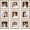 Light Brown, variant on 8x8 Picture Frame Set of 9, Display Pictures 4x4 with Mat or 8x8 without Mat, Multi Collage Gallery Square Photo Frames for Wall or Tabletop,Distressed Brown