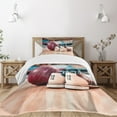 thumbnail image 3 of Ambesonne Bowling Party Quilted Bedspread Set 2 Pcs, Shoes Purple Ball, Twin Size, Multicolor, 3 of 6