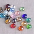 thumbnail image 2 of U8MO 10pcs 14mm(14x10mm) Rondelle AB Plated Faceted Cut Crystal Glass Loose Beads-Random Mixed, 2 of 7