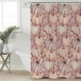thumbnail image 2 of Small Stall Shower Curtain 36x72 Inch Narrow Half Size Pink Pumpkins Fall Bath Curtains Bathroom Decor Thanksgiving Eucalyptus Leaves Rustic Waterproof Fabric Shower Curtain Set with Hooks 36 Inch, 2 of 6