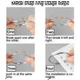 thumbnail image 6 of 2 Inch 50 Pack Loose Leaf Binder Rings, Nickel Plated Steel Keychain Key Metal Rings, 6 of 7