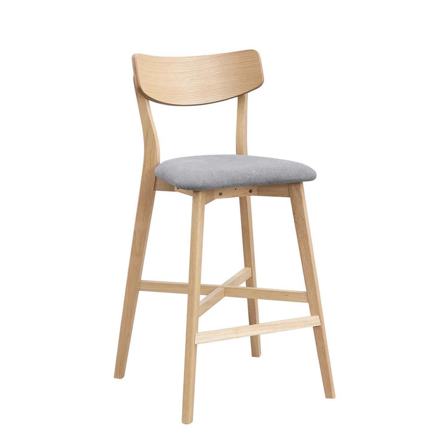 Demi Bonn 41" Counter Height Bar Stools Set of 2, Soft Upholstered Barstools with Back, Kitchen Island Countertop Chairs for Dining Room, Beige