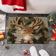 thumbnail image 5 of Christmas Reindeer Doormat Woven Design Diatom Mud Bathroom Mat Holiday Decor Entryway Rug Non Slip Floor Mat 24x16 Inches, 5 of 5