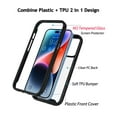 thumbnail image 4 of iPhone 14 Pro Max Case, Case Cover for 2022 iPhone 14 Pro Max 6.7", Njjex Hard Plastic Full-Body Rugged Transparent Clear Back Bumper Case Cover for Apple iPhone 14 Pro Max -Black, 4 of 7