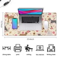 thumbnail image 5 of Long Mouse Pads for Desk,Pitbull Dog and Flower Floral Desk Mats on Top Of Desks, Desk Mouse Pad Extra Large with 3mm Non-Slip Base and Stitched Edge for Gaming,Office,Work,Home 35.4"x15.7", 5 of 6