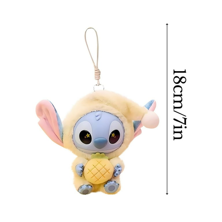 Stitch Eat Something Before Sleep Series Vinyl Figure Confirmed Blind Box Random Design Stitch Plush Action Figures Collectible Toys Perfect Gifts for Fans Kids (1PCS Sour Pineapple No Box)