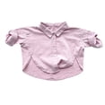 thumbnail image 1 of Kids Unisex Linen Shirts, Stylish Loose Button Down Tops for School & Outings, 6M-7Y, 1 of 7