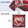thumbnail image 7 of Valentine's Day Heart Cloth Napkins Set of 6, Ultra Soft Machine Washable Dinner Napkins for Family Dinners Weddings Kitchen Dinner Tableation 20X20 Inch Decor Gift, 7 of 7