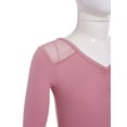 thumbnail image 4 of Alvivi Kids Girls Long Sleeve Ballet Dance Tutu Dress Ballroom Leotard Dancewear Pink 9-10, 4 of 7
