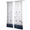 thumbnail image 1 of Rideau de Fenêtre Imprimé Floral Décoratif Voile Rideau Transparent pour Chambre, 1 of 9