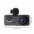 thumbnail image 3 of HLONK 3 Channel Dash Cam 1080P HD Front Rear Interior Car Camera 170° Wide Angle Night Vision Loop Recording Gravity Sensor Parking Monitor 4” IPS Screen 32GB Support Simultaneous Record, 3 of 7