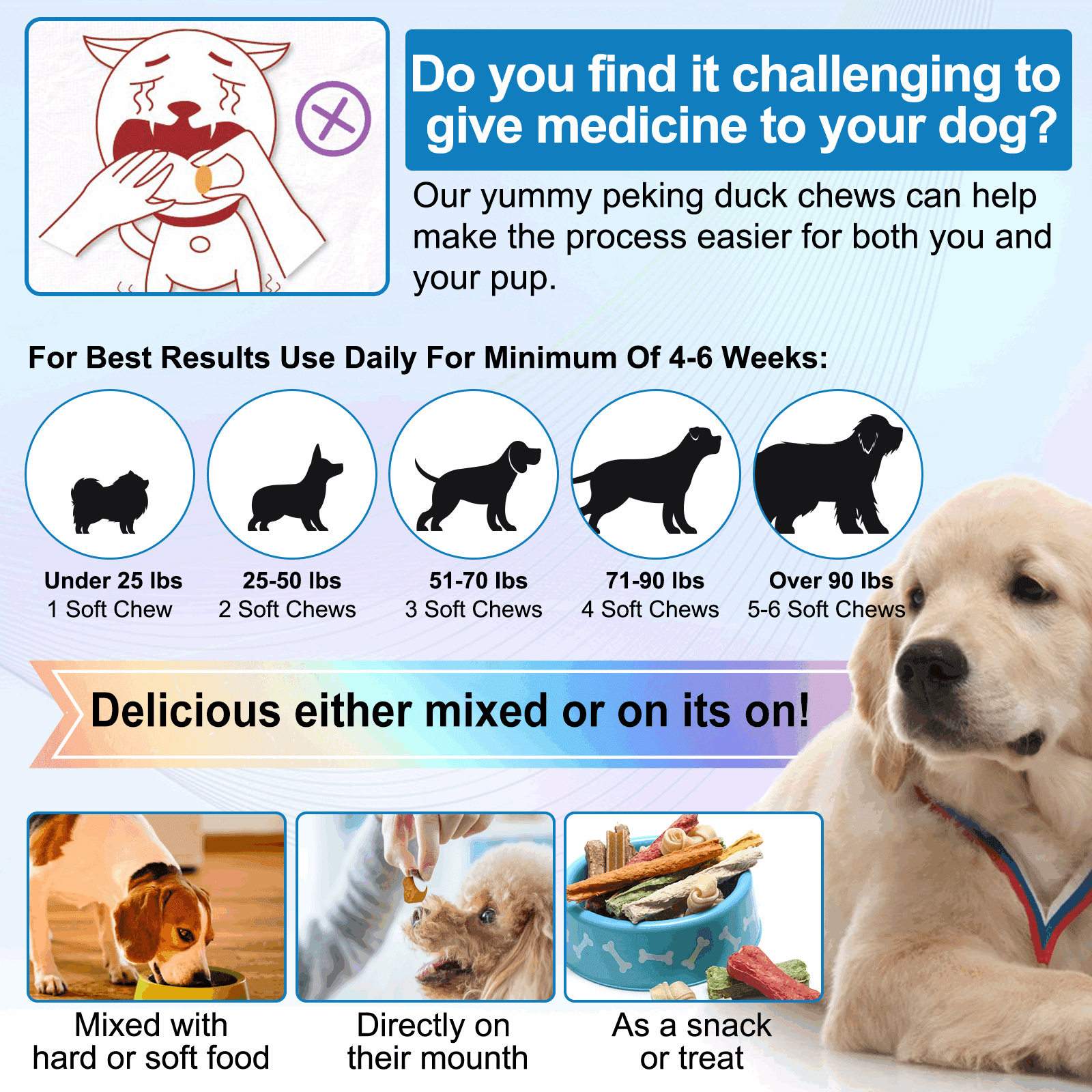 Oimmal Allergy Relief Immune Chews for Dog, Anti-Itch Skin & Coat Supplement with Omega 3 Fish Oil | Itchy Skin Relief - Help with Paw Licking, Dry Skin, Hot Spots (60 Treats - Peking Duck) 5Pack