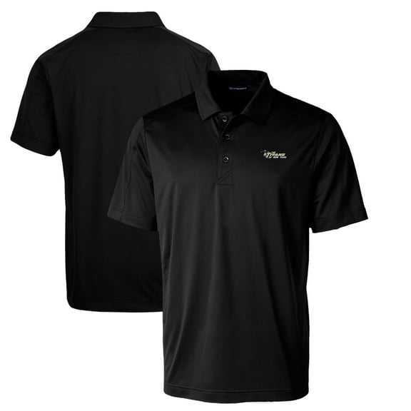 Men's Cutter & Buck Black New York Jets Throwback Logo Prospect Textured Stretch Polo