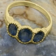 thumbnail image 5 of LBG British Made 14k Yellow Gold Real Genuine Sapphire Womens Promise Ring - 33 size options - Size 8.25, 5 of 7