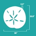 thumbnail image 3 of Outdoor Sand Dollar Wall Decor – Coastal Sign for Beach House – PVC Sand Dollar for Indoor Outdoor Use – Ocean Wall Art (3 Foot), 3 of 10