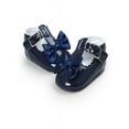 thumbnail image 2 of Newborn Baby Girl Bow Anti-slip Crib Shoes Soft Sole Sneakers Prewalker, 2 of 5