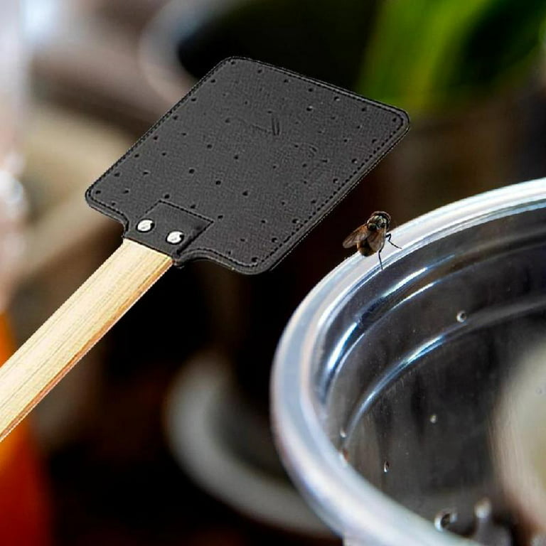 Leather Fly Swatter Fly Swat Heavy Duty Insect Mos-quito Wasp Pest