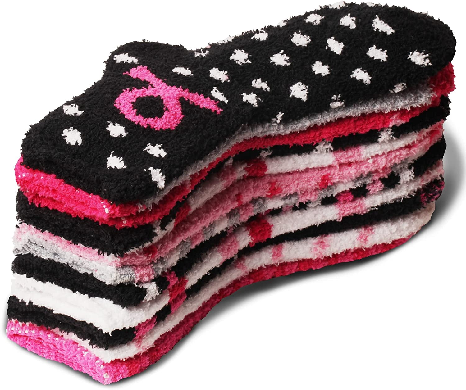 Yacht & Smith Pink Ribbon Breast Cancer Awareness Ankle/Crew Socks for Women
