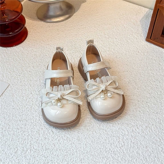 Abomasnow Girls Dress Shoes Toddler Non-Slip Soft Sole Mary Janes Shoes Little Girl School Uniform Oxford Shoes