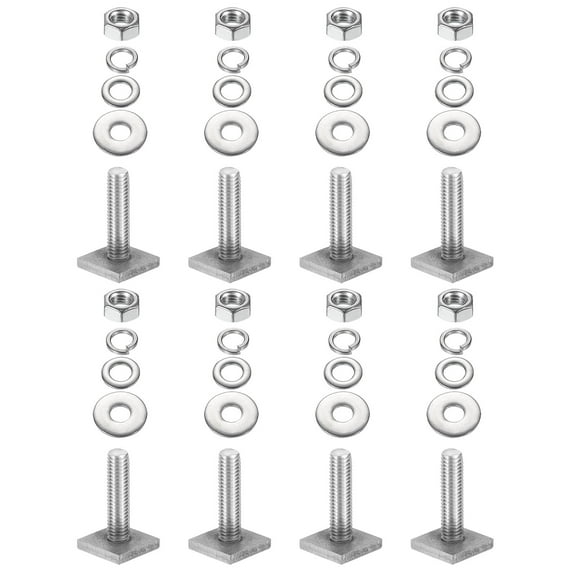 Uxcell T Slot Bolts M8 x 30mm Square Head T Bolts for Roof Rack 8 Set