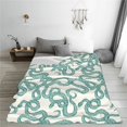 thumbnail image 5 of Fuzoiu Hand Drawn Snake Print Ultra-Soft Micro Fleece Blanket,All Seasons Flannel Throw, Lightweight Blanket for Bed, Sofa, Couch, Movie Night, Camping, and Travel-40"x30", 5 of 7