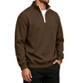thumbnail image 7 of Aezemi Quarter Zip Sweatshirt for Men Pullover No Hood Long Sleeve Casual Soft Mock Neck Sweatshirt Fall Winter Workout Sports Outerwear Top 3XL, 7 of 7