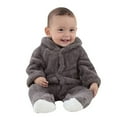 thumbnail image 4 of GERsome Baby Newborn Snowsuit Winter Hooded Footie Fleece Jumpsuit for Infant Girls Boys, 4 of 9