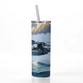 thumbnail image 2 of PBY Catalina Seaplane United States Navy Search Rescue WWII 20oz Insulated Water Bottle Skinny Tumbler Includes Straw, 2 of 7