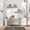 Light Gray + Particle Board, variant on Wall-Mounted Entryway Shoe Bench with Coat Rack, 9 Pair Shoe Storage Cabinet for Small Space, White+Oak Particle Board Mudroom Organizer