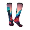 thumbnail image 5 of Lsque Colorful Surreal Landscape Printed Crew Socks Men's Women's LightWeight Thin Casual Calf Socks ,Knee High Socks,Cotton Socks, 5 of 9