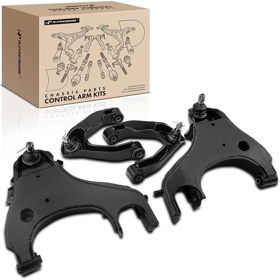 A-Premium Set of 4, Front Upper & Lower Control Arm Kit, with Ball Joint & Bushing, Compatible with Nissan Frontier 1998-2004, Xterra 2000-2004, Replace # K620657, K620658