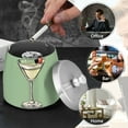 thumbnail image 4 of Yayeee Ashtray with Lid for Cigarette Smokeless Stainless Steel Home Ash Holder, Lemon Juice, 4 of 7