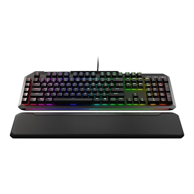 Cooler Master MasterKeys MK850 - Keyboard - backlit - USB - US - key switch: CHERRY MX Red - gunmetal black