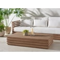 thumbnail image 2 of Safavieh Tortuga Mid-Century Wood Outdoor Coffee Table, Natural, 2 of 12