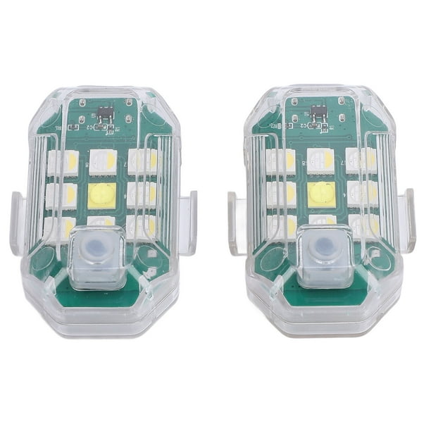 Luz Anticolisión Para Drones, Función De Memoria De Alto Brillo, Luz Estroboscópica LED Para Drones De 2 Piezas Con Gancho Y Bucle De Control Remoto Para Disparar